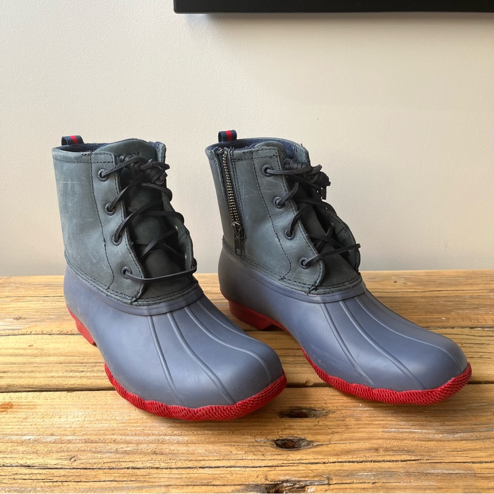 Blue Sperry Rain Boots